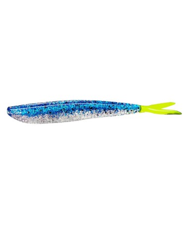 LUNKER CITY FIN-S FISH 4"  8/BG COL. 273 BLUE ICE CHART TAIL