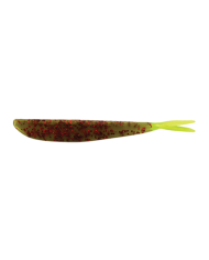 LUNKER CITY FIN-S FISH 4"  8/BG COL. 180 ROOTBEER FIRETAIL
