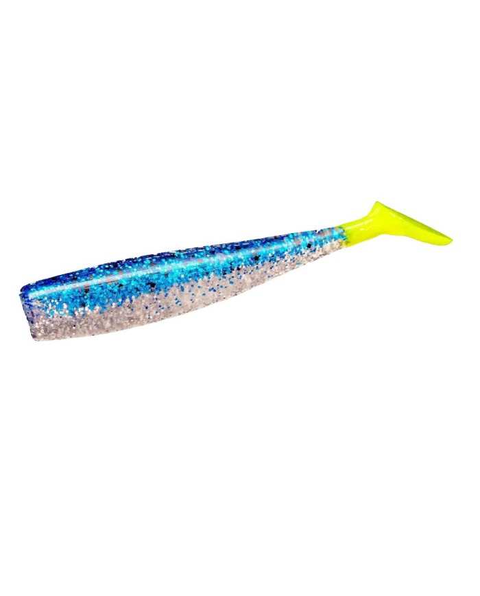 LUNKER CITY SHAKER 3.25"  8/BG COL.273 BLUE ICE CHARTREUSE TAIL