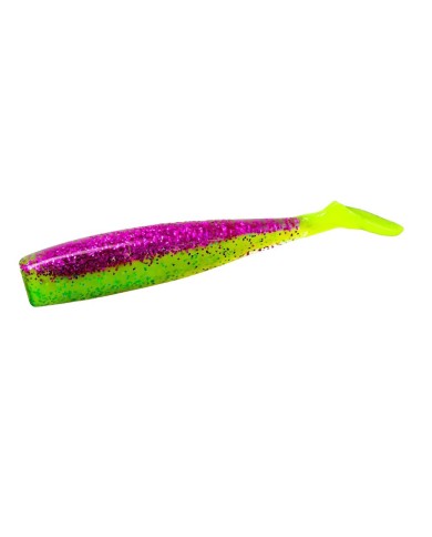 LUNKER CITY SHAKER 3.25"  8/BG COL.280 PIMP DADDY CHARTREUSE TAIL